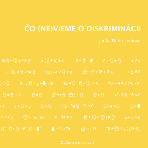 Obálka publikácie Čo (ne)vieme o diskriminácii